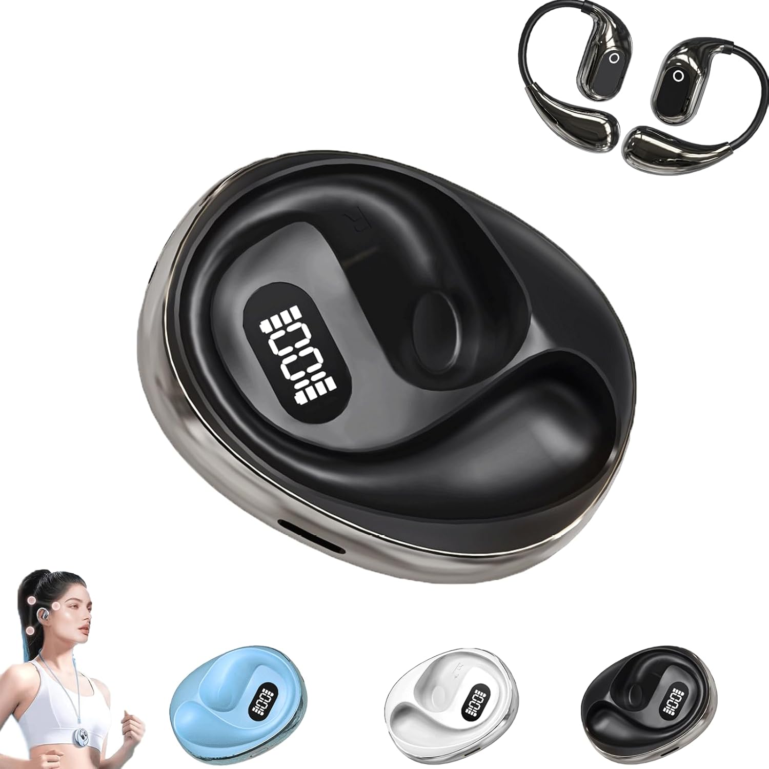 Peachloft Translator,2025 New Peachloft Translator Earbuds,Peachloft Ai Translator Earbuds, Multi-Language Smart Translation Bluetooth Headset,Translator Earbuds Real Time (Black)