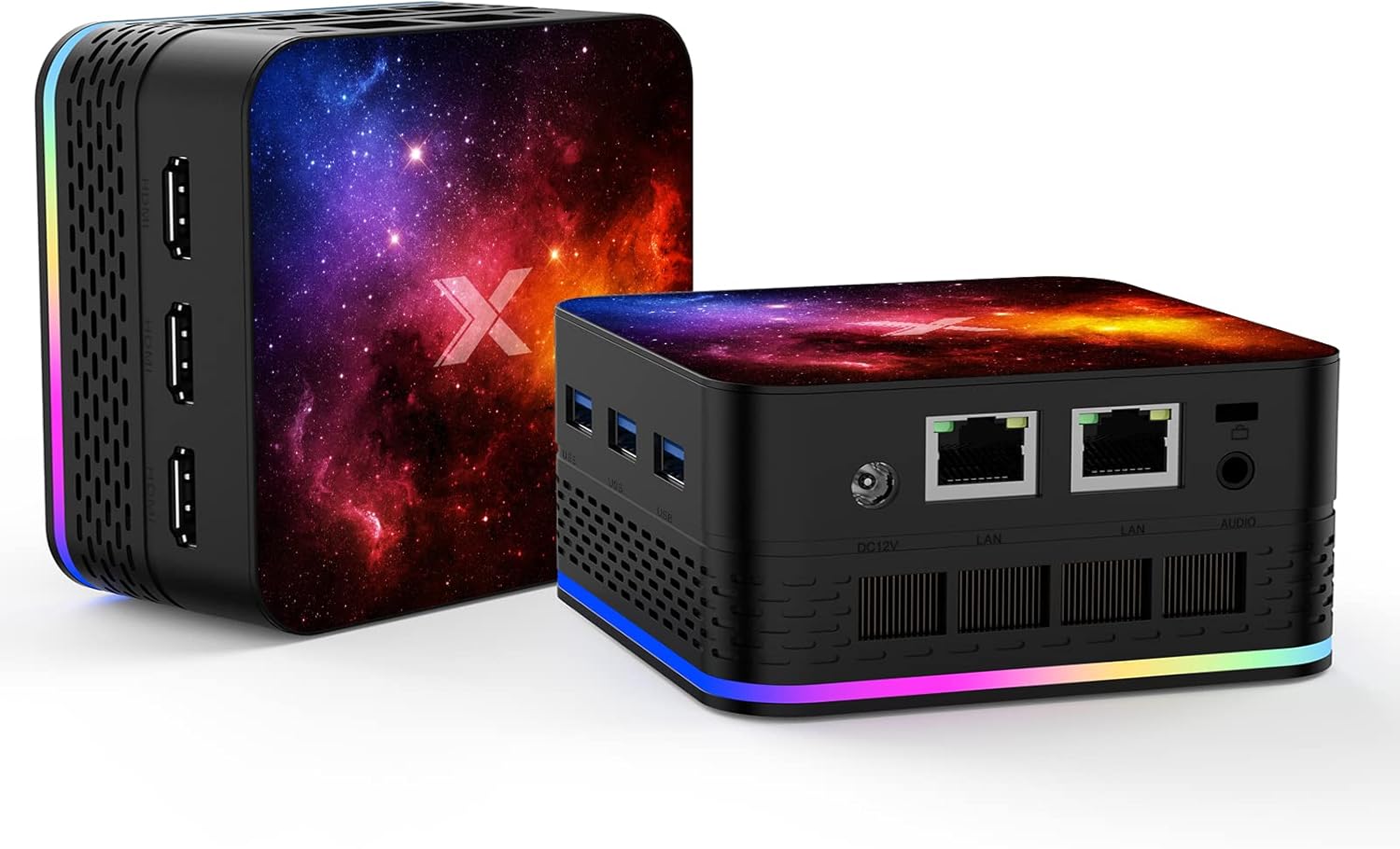 Mini PC Computers 8GB RAM DDR5 256GB M.2 SSD, Mini Desktop PC 12th Gen Alder Lake-Ν95 (up to 3.4GHz),Mini Computer with 4K Triple Screen Display/USB3.1/WiFi 6/Bluetooth 4.2 RGB Light