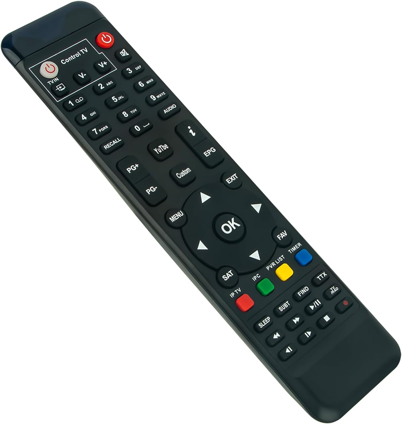 V8 Replacement Remote Control -ALLIMITY- Compatible with FreeSat GTmedia V8 Digital Satellite Receiver Decoder HD IPTV Box Remote Control Freesat V8 Super V8 PRO V8 Angel V9S Pro