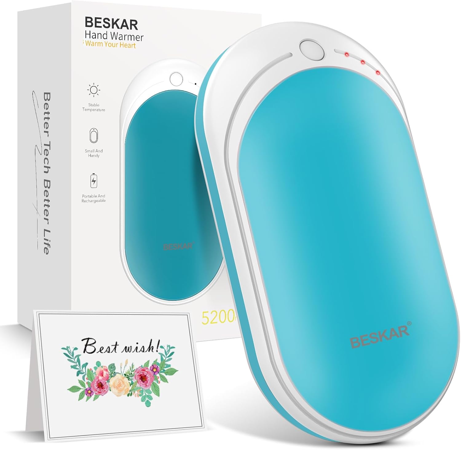 Hand Warmer 2 Pack Deal – BESKAR Electric Handwarmer Rechargeable