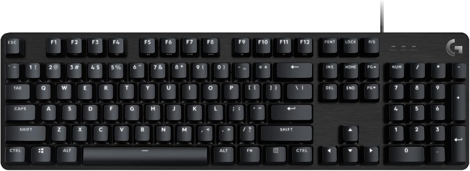 Logitech G413 SE Full-Size Mechanical Gaming Keyboard – Backlit Keyboard with Tactile Mechanical Switches, Anti-Ghosting, Compatible with Windows, macOS – Black Aluminum