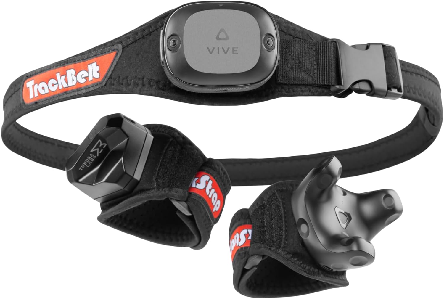 Rebuff Reality Trackstraps for Vive Tracker 3.0, 2.0, Vive UltimateTracker, Tundra Tracker – Empower Full Body Tracking in VR Chat, Dance Dash, and Other FBT Apps (Tracker Sold Separately), Black