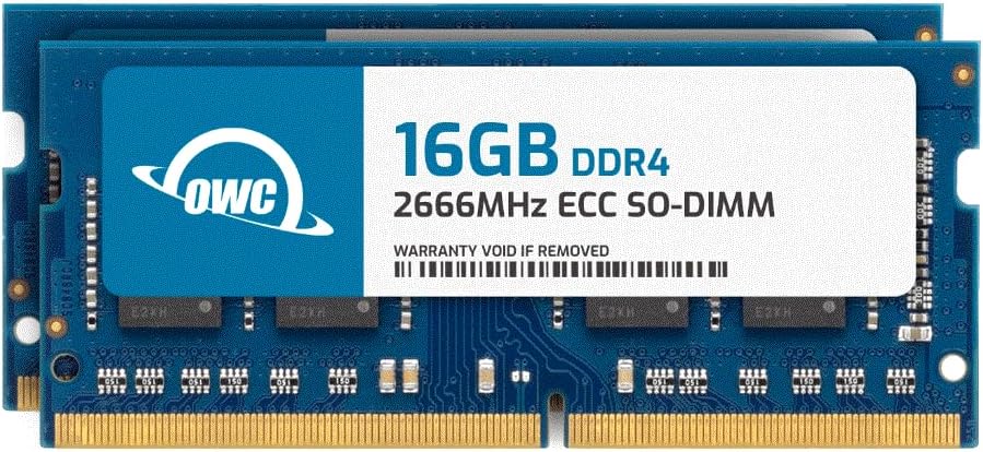 OWC 32GB (2X16GB) DDR4 RAM Compatible with Synology DiskStation DS723+ and DS923+ NAS System 2666MHz PC4-21300 CL19 ECC Unbuffered SODIMM 2Rx8 1.2V Memory Upgrade