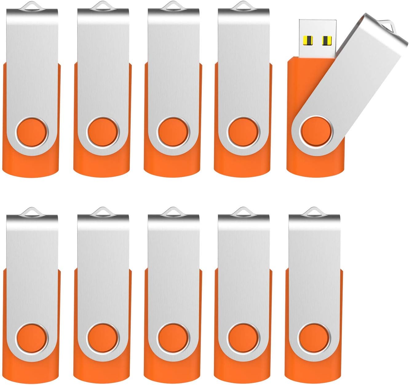 KOOTION 10 X 16 GB USB Flash Drive 16 gb Flash Drive Thumb Drive Memory Stick Pen Drive Keychain Design Orange