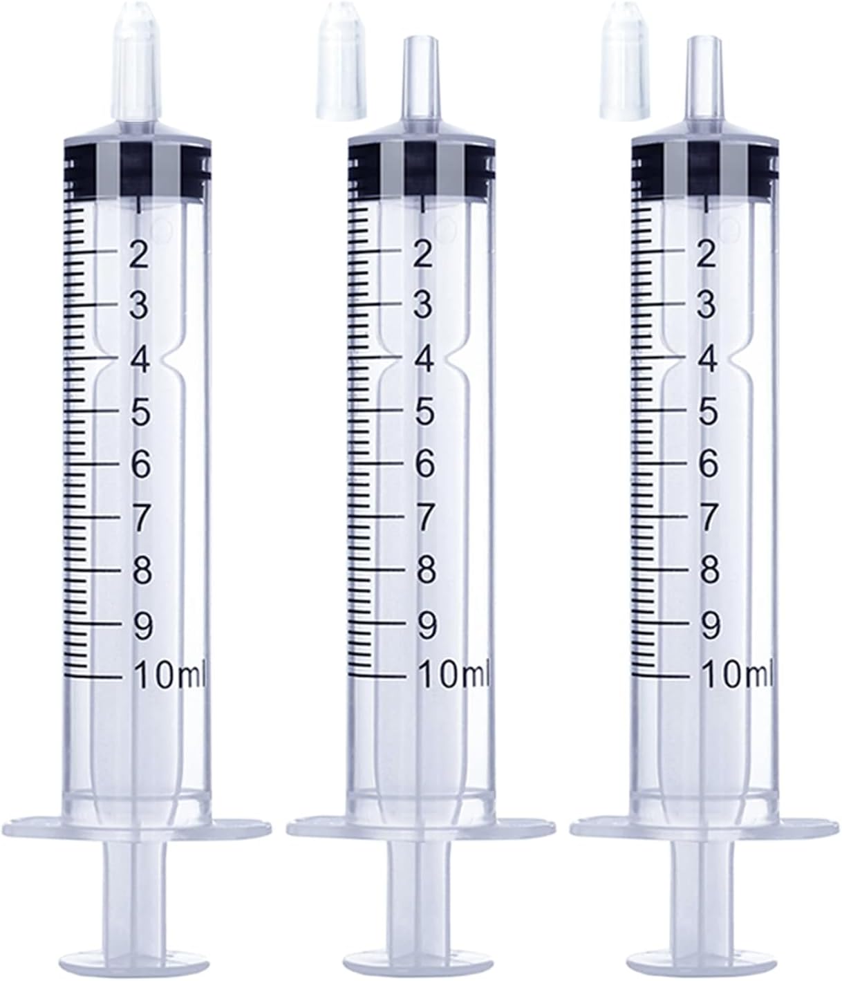 10ml Syringe for Liquid, Oral, Scientific Labs, Measurement, Dispensing, with Cap- 3 Pack