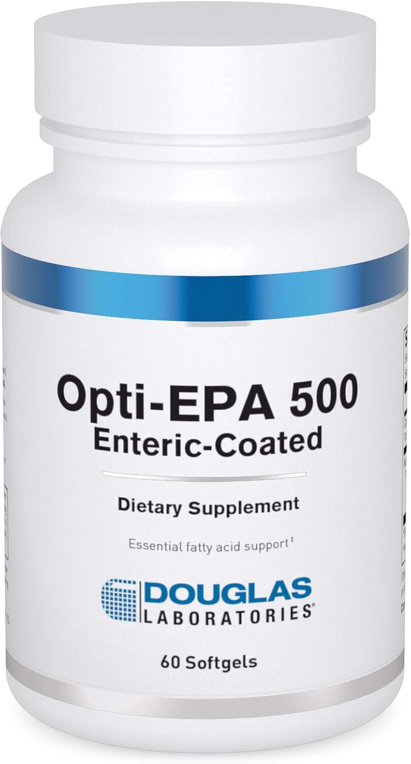 Douglas Laboratories Opti-EPA 500 | Enteric-Coated to Support Brain, Eyes, Pregnancy and Cardiovascular Health | 60 Softgels