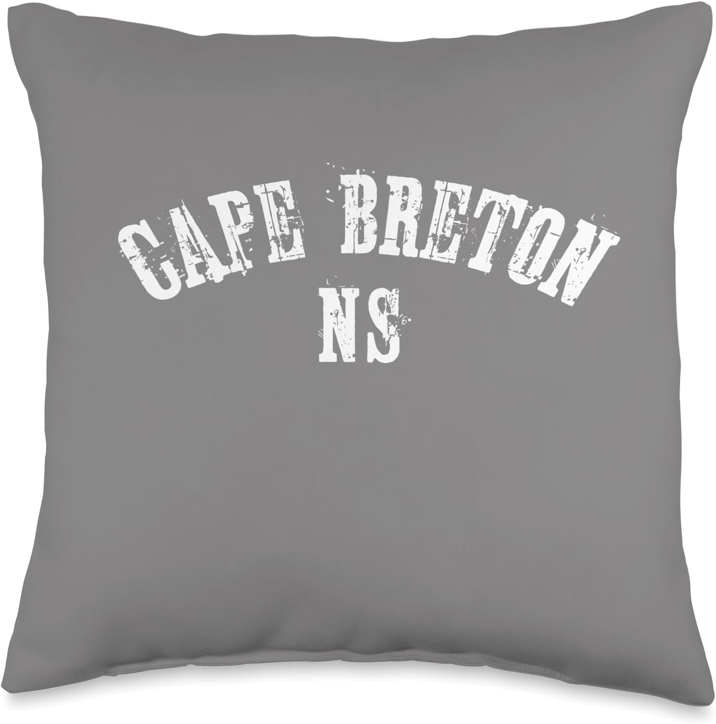 Cape Breton Nova Scotia Canada Rustic Bold Text Souviner Throw Pillow