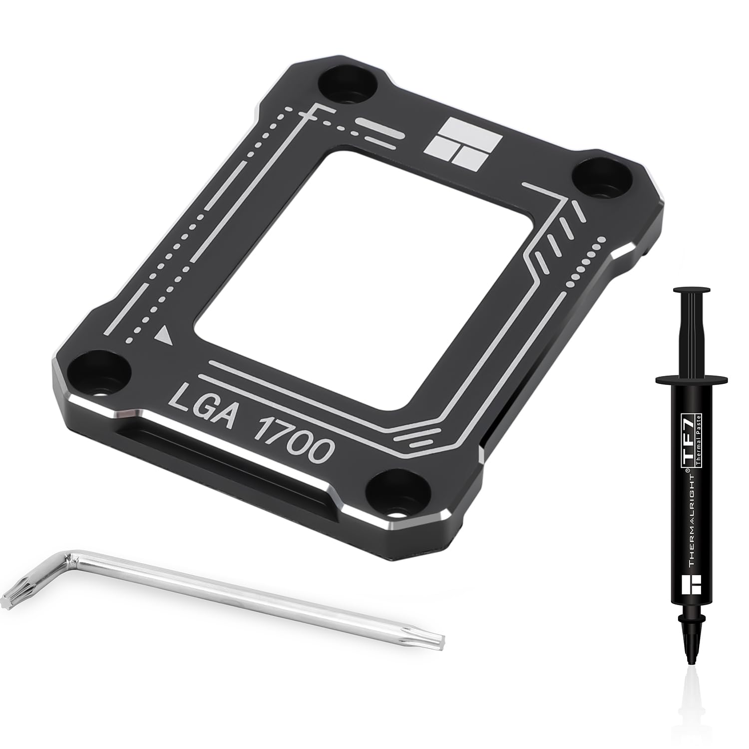 Thermalright Intel 12th/13th Generation LGA1700 Anti-Bending Buckle, Curved Pressure Plate,CPU Stress Bending Correction Fixer, Fully Fitted and Fixed Without Trace Installation (Black)