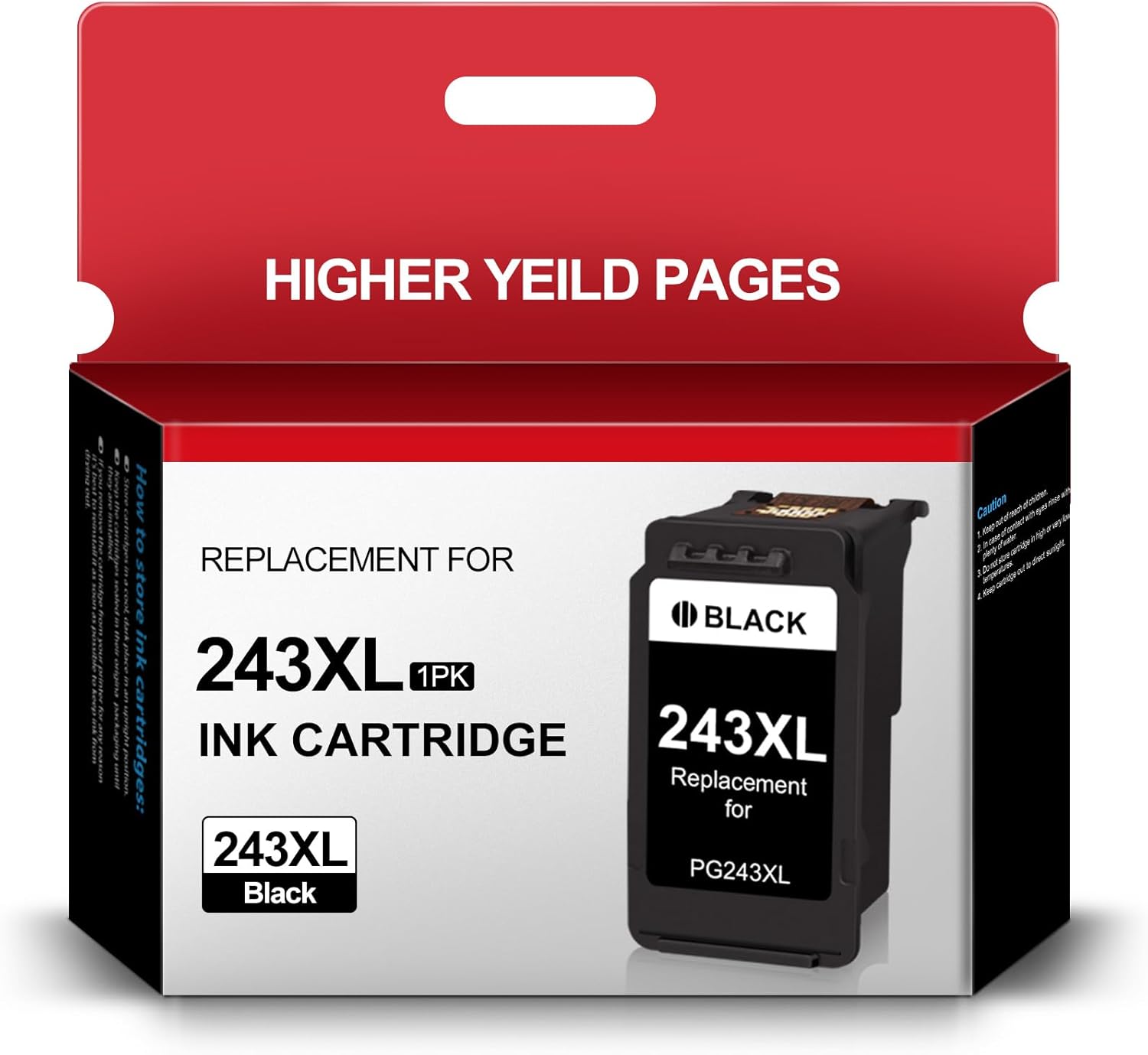 PG-243XL Black Ink Cartridge Replacement for Canon Ink PG-243 PG243XL 243XL 243 Compatible for TS3122 MX492 MG2522 MG2922 MG2420 TR4520 Printer (1 Black)