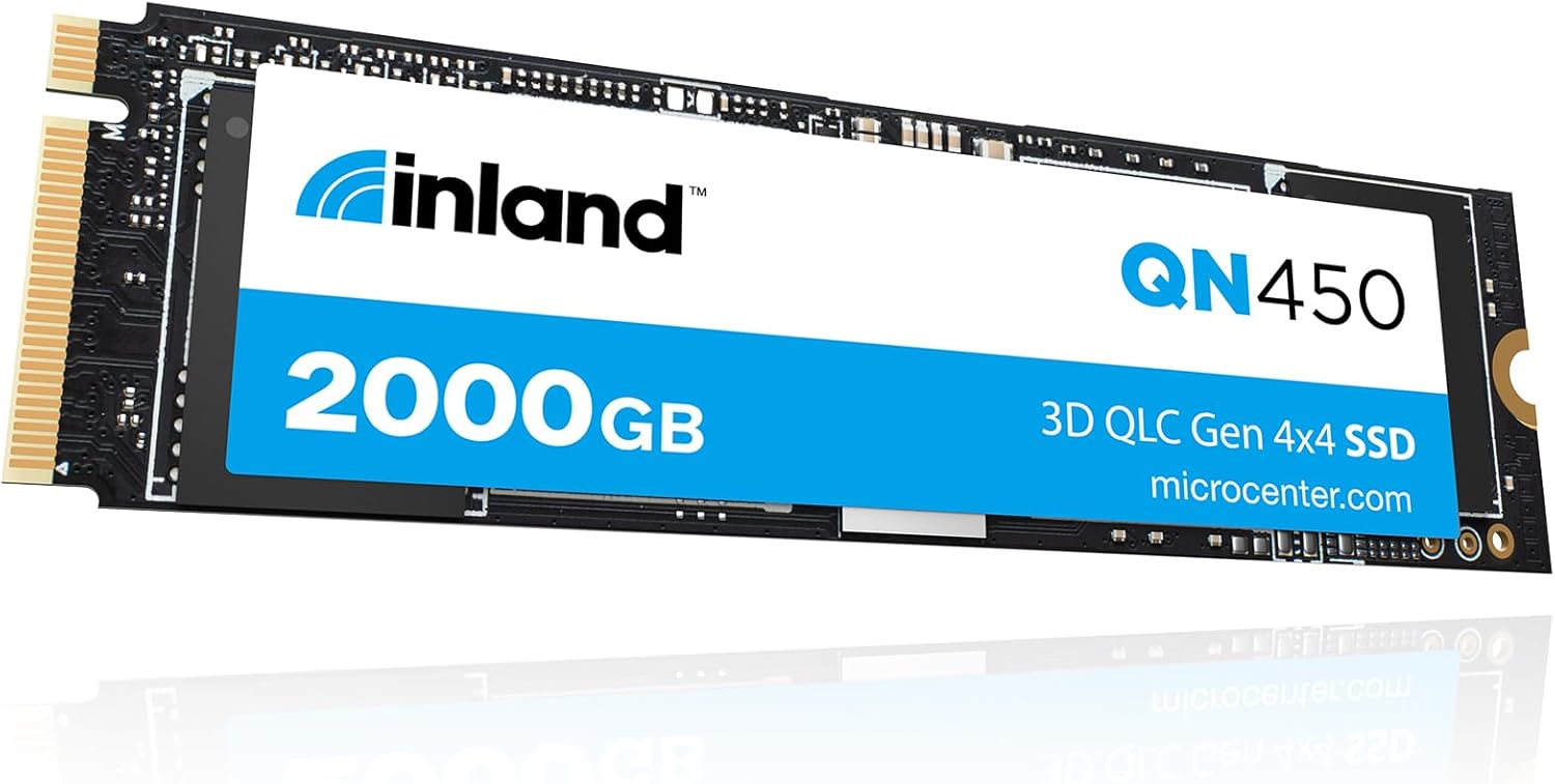 INLAND QN450 SSD 2000GB M.2 2280 NVMe SSD- PCIe 4.0 Gen4x4, Up to 5,000 MB/s – Internal Solid State Drive –2TB