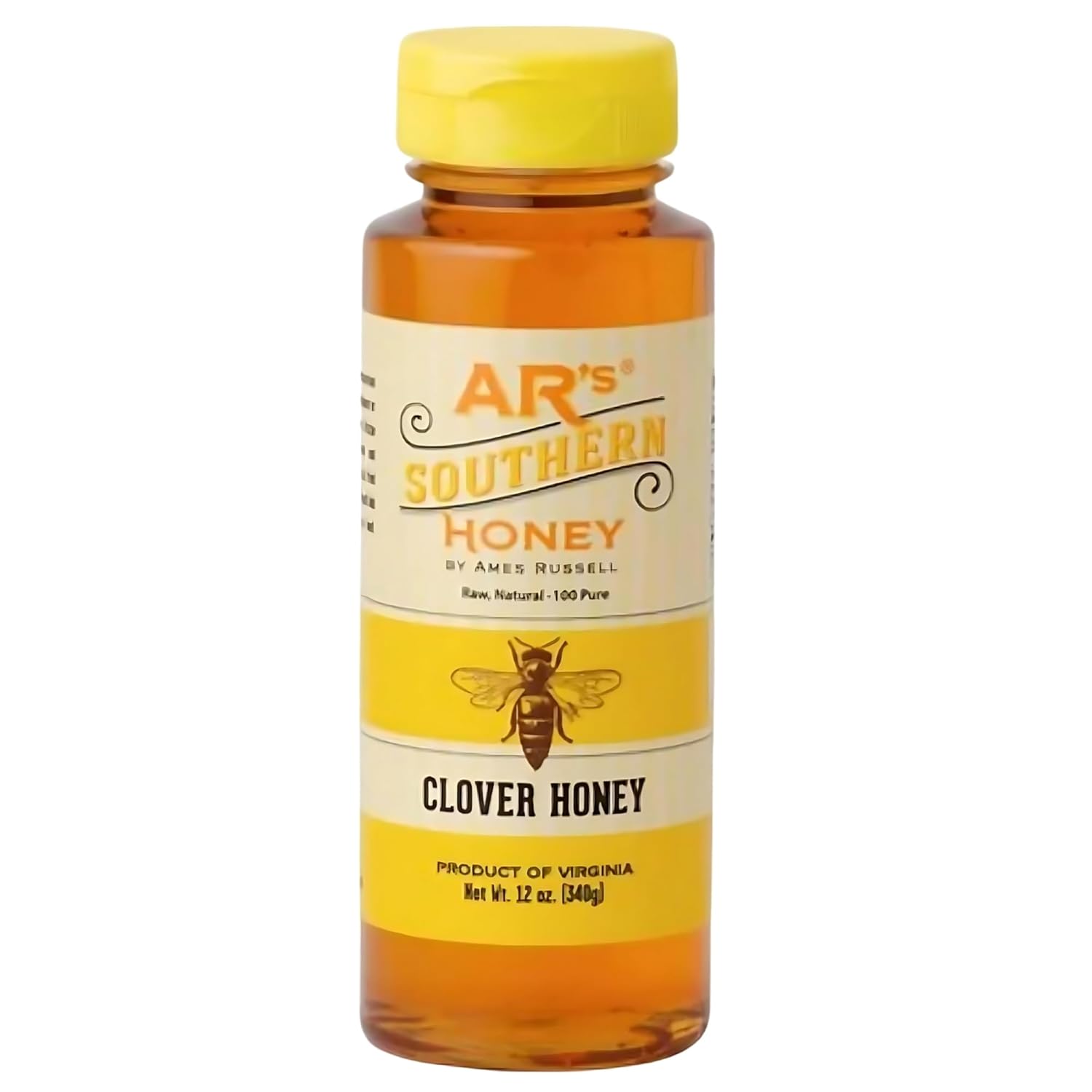 AR’s Southern Honey – 100% Pure & Raw Clover USA Honey, All Natural, No Additives, No Preservatives, No Extracts – Clover, 12 Ounce (1 Pack)