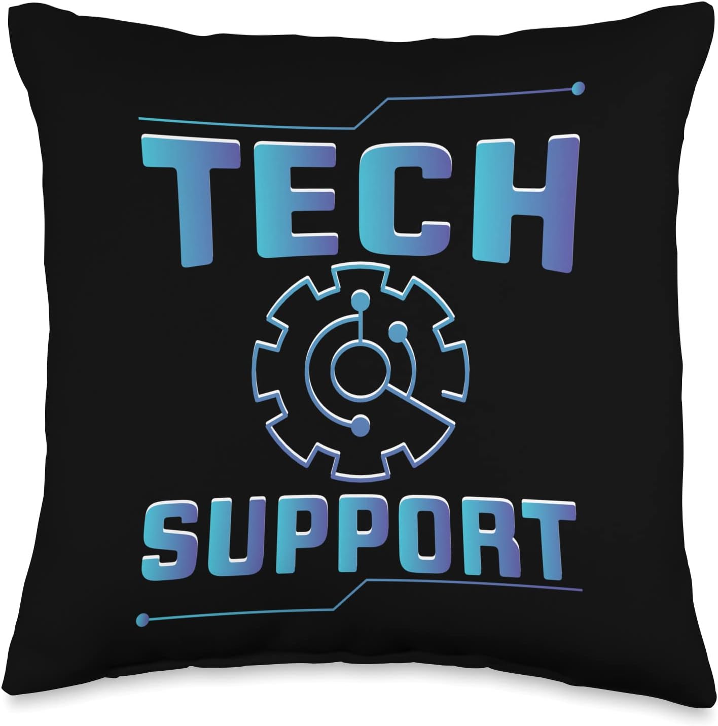 Technical Support Computer PC IT Helpdesk Geek Nerd Design Throw Pillow, 16×16, Multicolor