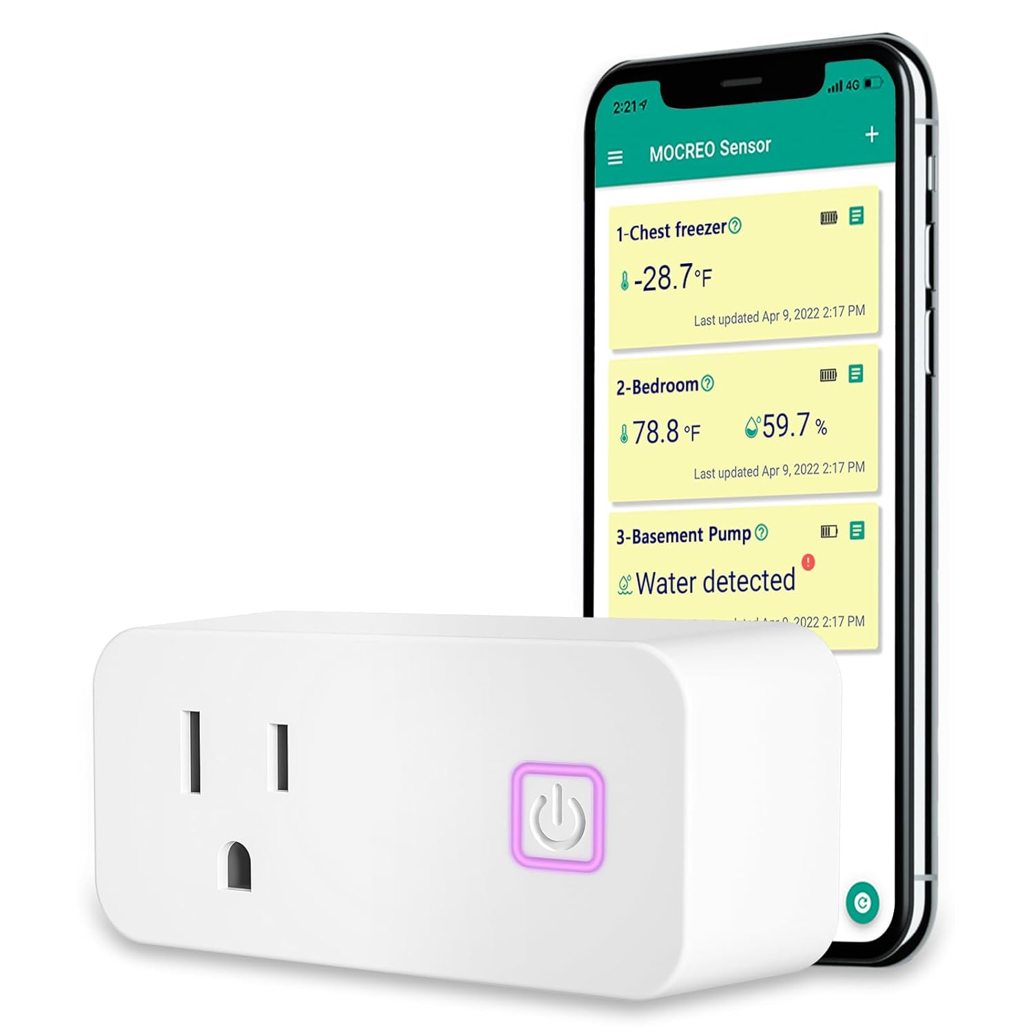 H2 WiFi Hub of The Remote Monitoring System, No Subscription Fee, Works with ST5 Sensor, ST6 Sensor, SW2 Sensor (Supports 2.4G WiFi Only)