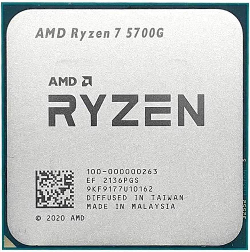 CPU Processor AMD Ryzen 7 5700G R7 5700G 3.8GHz Eight-Core 16-Thread 65W CPU Processor L3=16M 100-000000263 Socket AM4 NO Fan