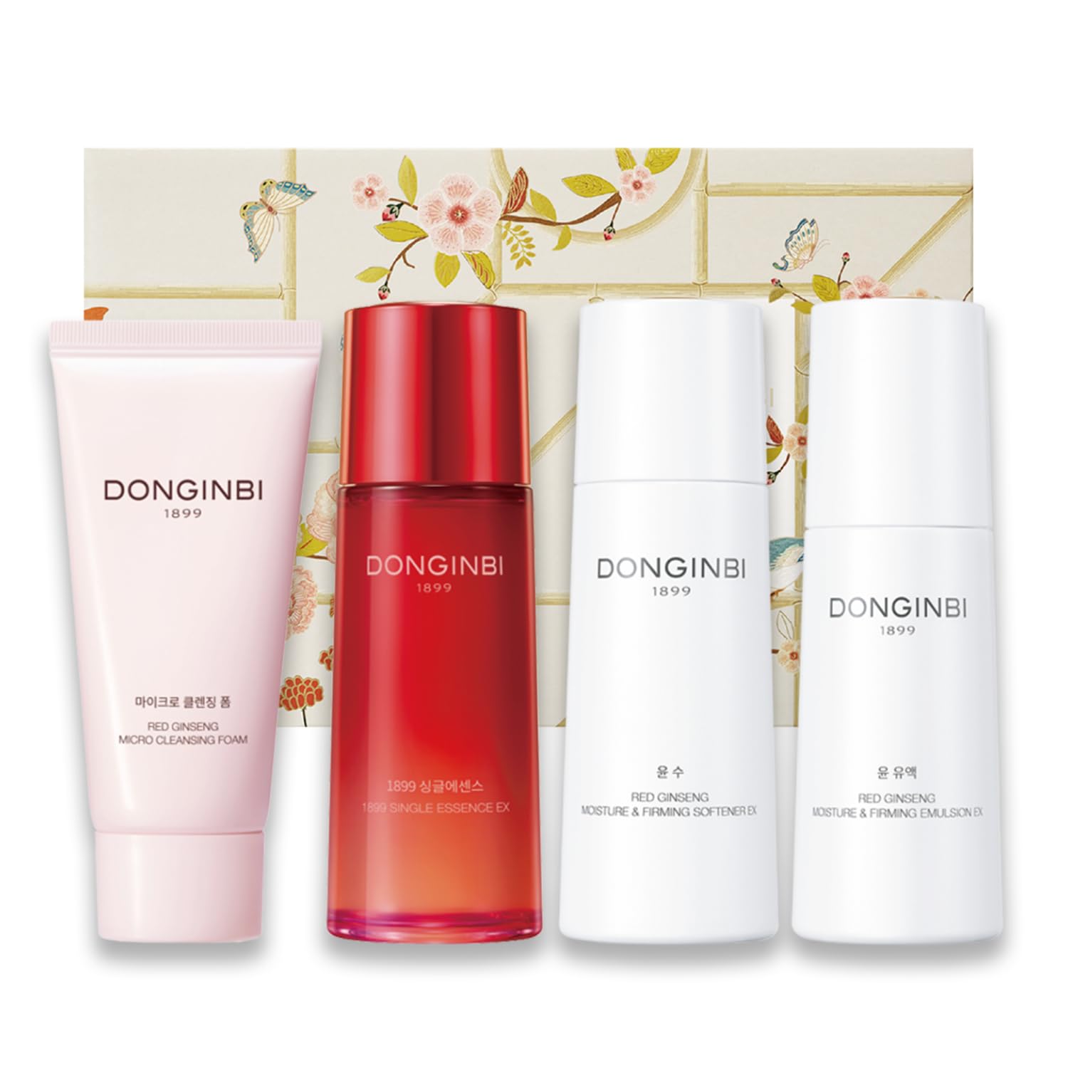 [Upgraded] DONGINBI Korean Red Ginseng Essential Care Set EX, Anti Aging Skin Care Routine Kit – Skin Moisturizing For All Skin Type