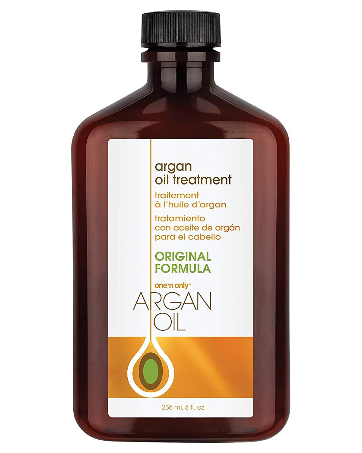 One ‘n Only Argan Oil Hair Treatment, Helps Smooth and Strengthen Damaged Hair, Eliminates Frizz, Creates Brilliant Shines, Non-Greasy Formula, 8 Fl. Oz