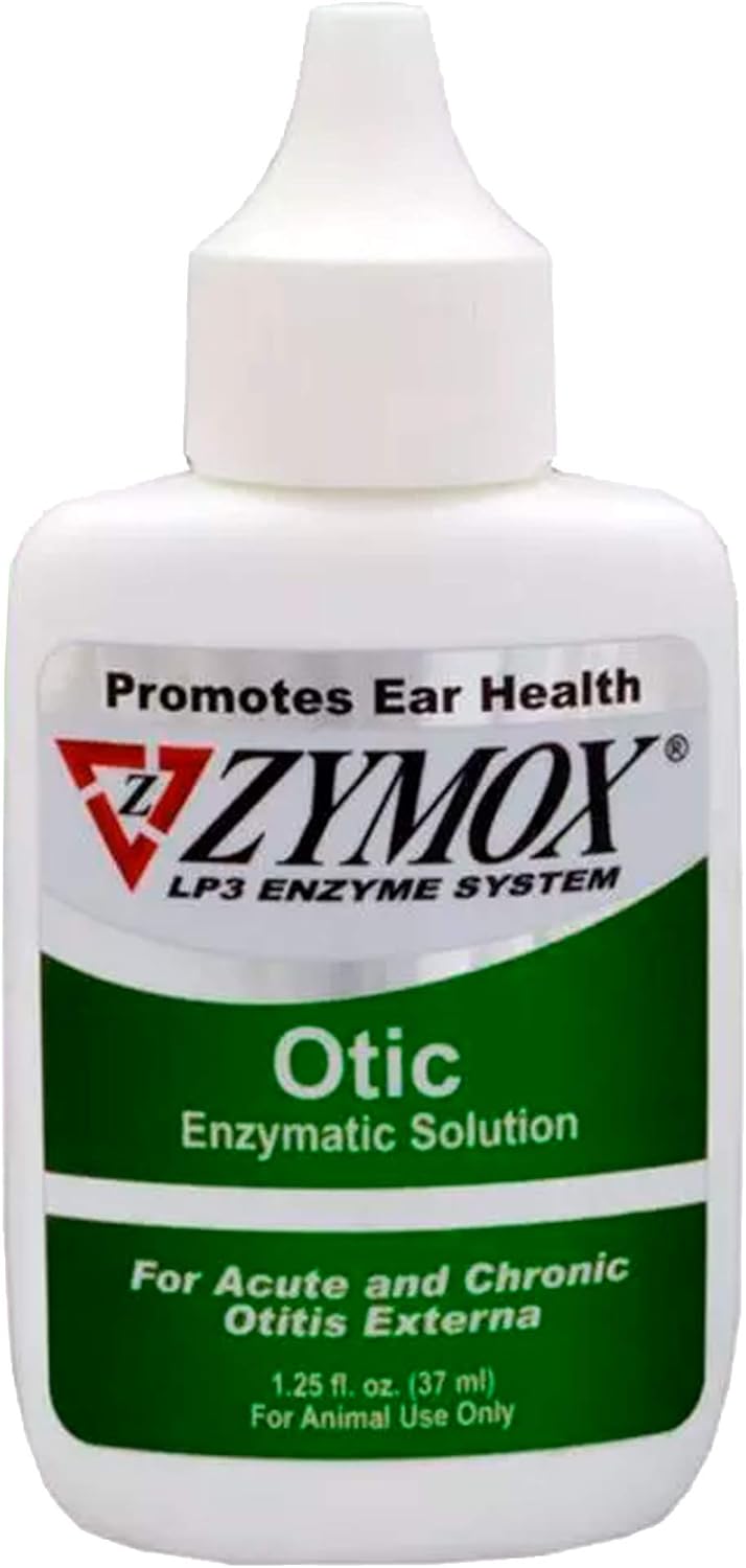 PET KING BRANDS Zymox Otic Enzymatic Solution for Dogs and Cats to Soothe Ear Infections Without Hydrocortisone for Itch Relief, 1.25oz