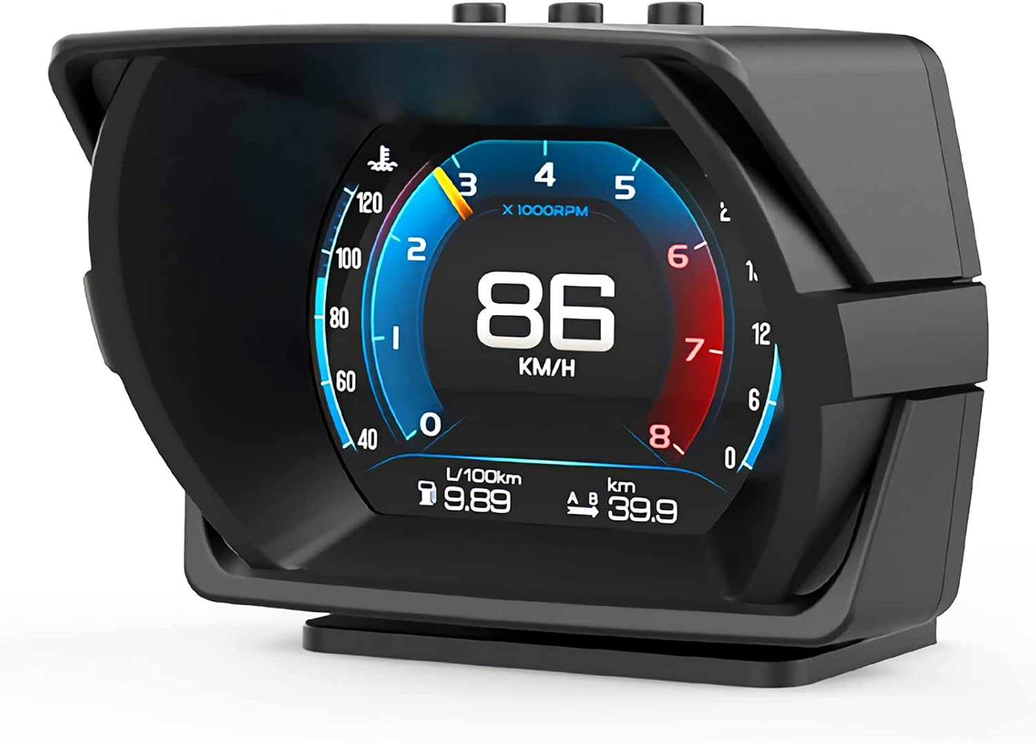 OBD2 Gauge Display, Heads Up Display for Cars, Digital Speedometer MPH, Tachometer, Water Temp Gauge, Multi-Data Smart Gauge