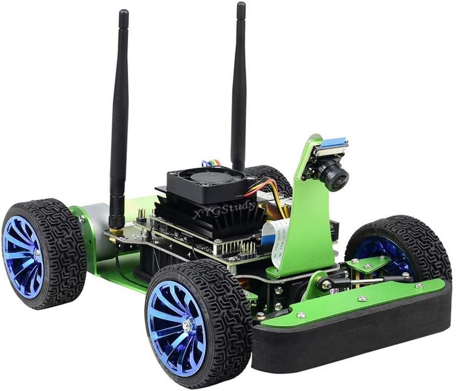 JetRacer AI Kit Accessories for Jetson Nano to Build AI Racing Robot Car with Front Camera Eye Dual Mode Wireless WiFi for Deep Learning Self Driving Vision Line Following DonkeyCar @XYGStudy