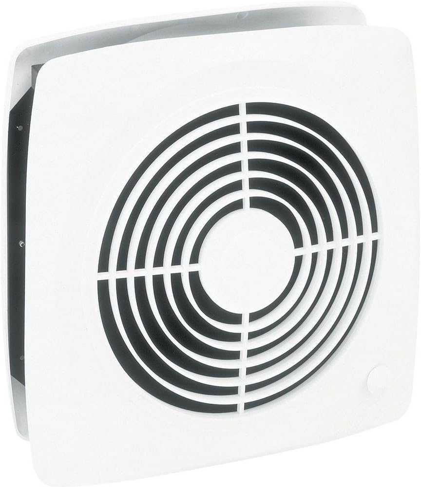 Broan-Nutone 511 Room-to-Room Ventilation Fan, Plastic White Square Exhaust Fan, 4.5 Sones, 180 CFM, 8″