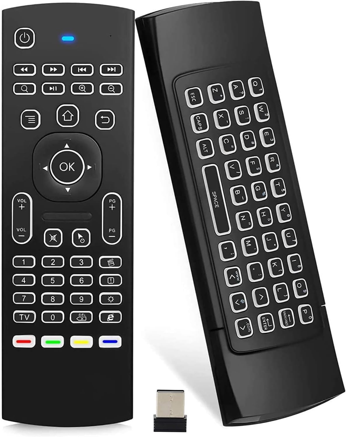 [Updated] FeBite MX3 Pro 2.4G Kodi Remote with Backlit Mini Wireless Keyboard Mouse Air Control for Android Smart TV Box IPTV HTPC Mini PC Compatible with Windows iOS MAC Linux PS3 Xbox One 360