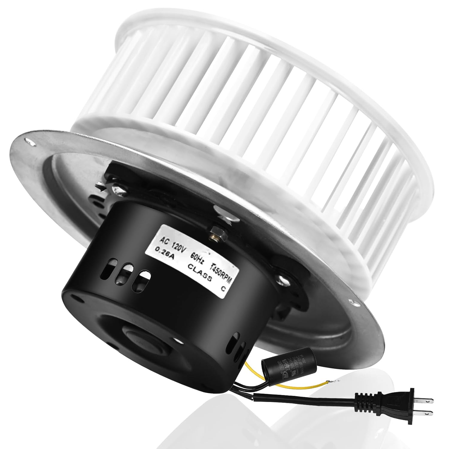 Bathroom Fan Motor, Compatible with Nutone QT-110N-B QT-9093 QT-90N-B QT-100L QT-110N Series, Replaces 0696B000 Motor Assembly& Blower Wheel,1.58 Milliwatts Horsepower,120 Volt (AC),60Hz,1450 RPM