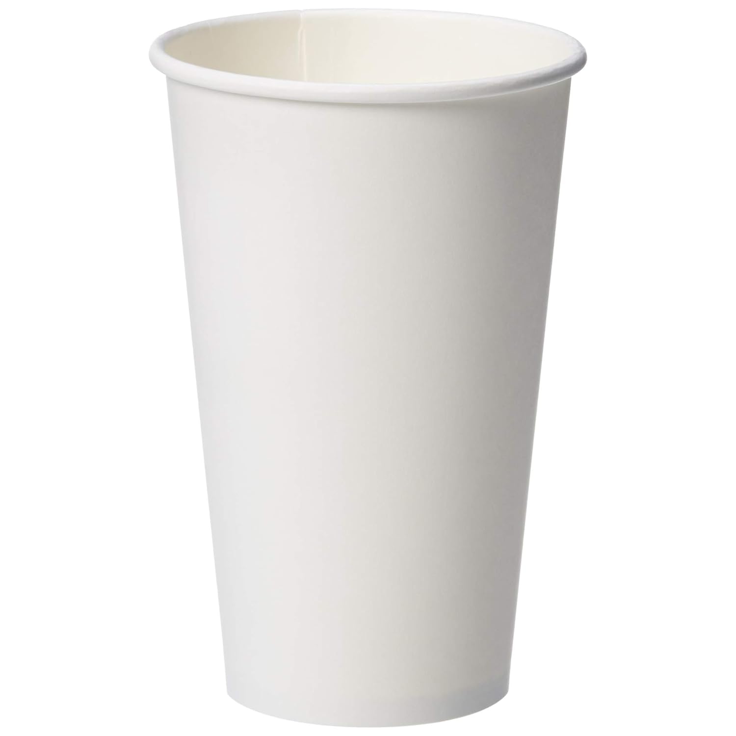 Amazon Basics Disposable Coffee Cups, 16 oz, Paper, 500 Count (Pack of 1), White