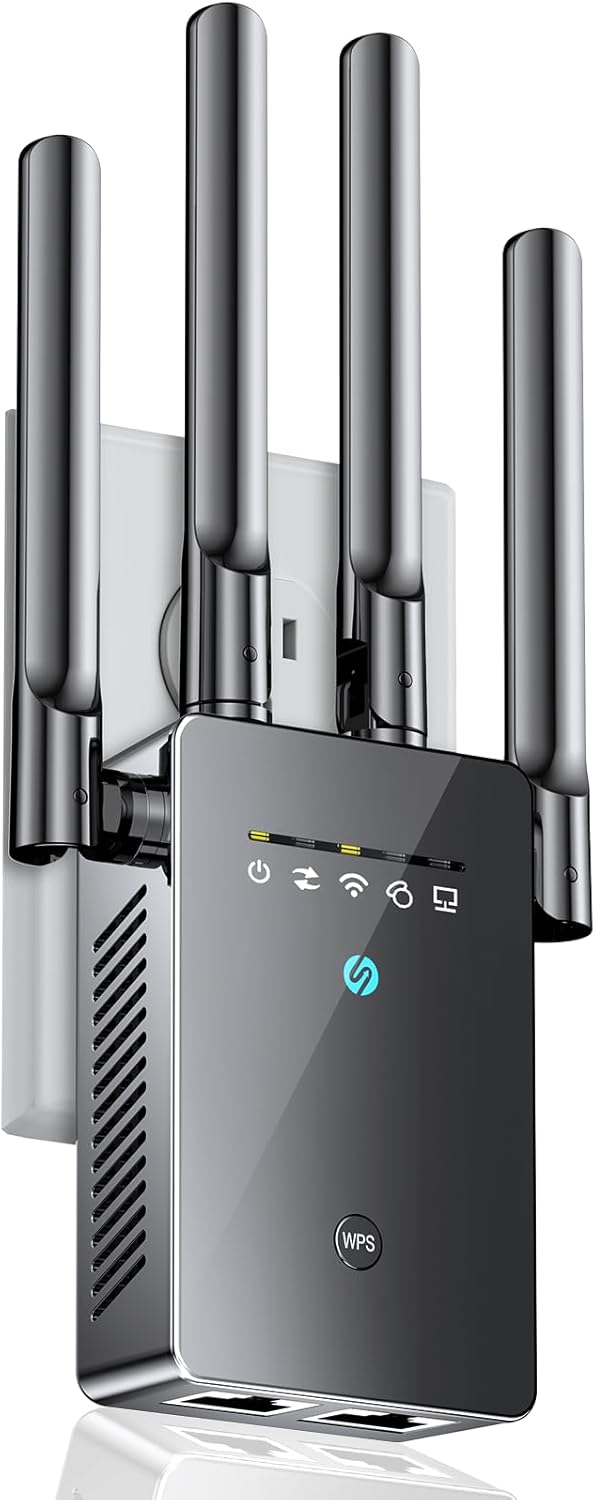 2025 WiFi Extender Signal Booster, Extend tecc WiFi Booster Extender for Home, New Gen 6X Faster Internet Booster Extender, WiFi Repeater Coverage up to 10K sq.ft and 65 Devices,1-Tap Easy Setup