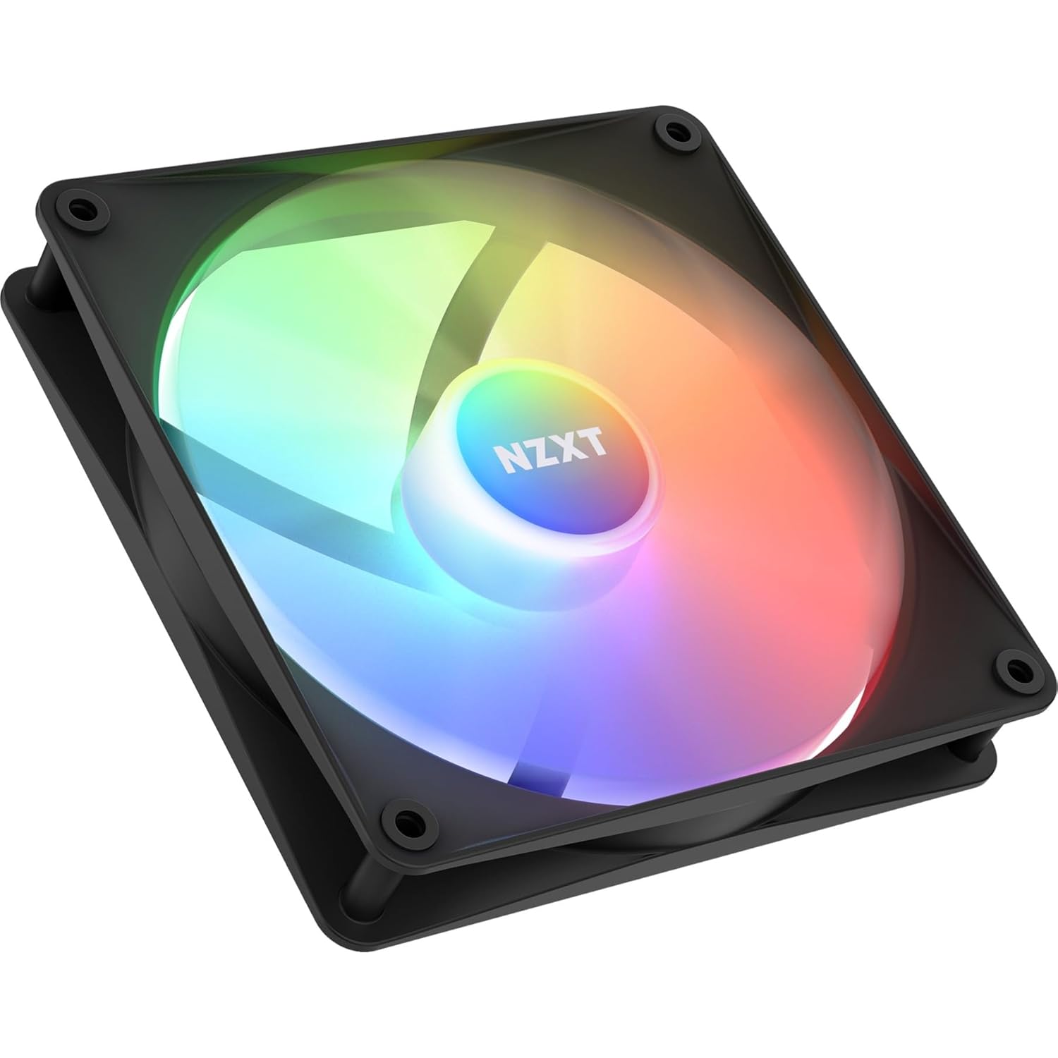 NZXT F140 RGB Core Twin Pack – 2 x 140mm Hub-Mounted RGB Fans with RGB Controller – 8 Individually-Addressable LEDs – Semi-Translucent Blades – High Static Pressure & Airflow – CAM Software – Black