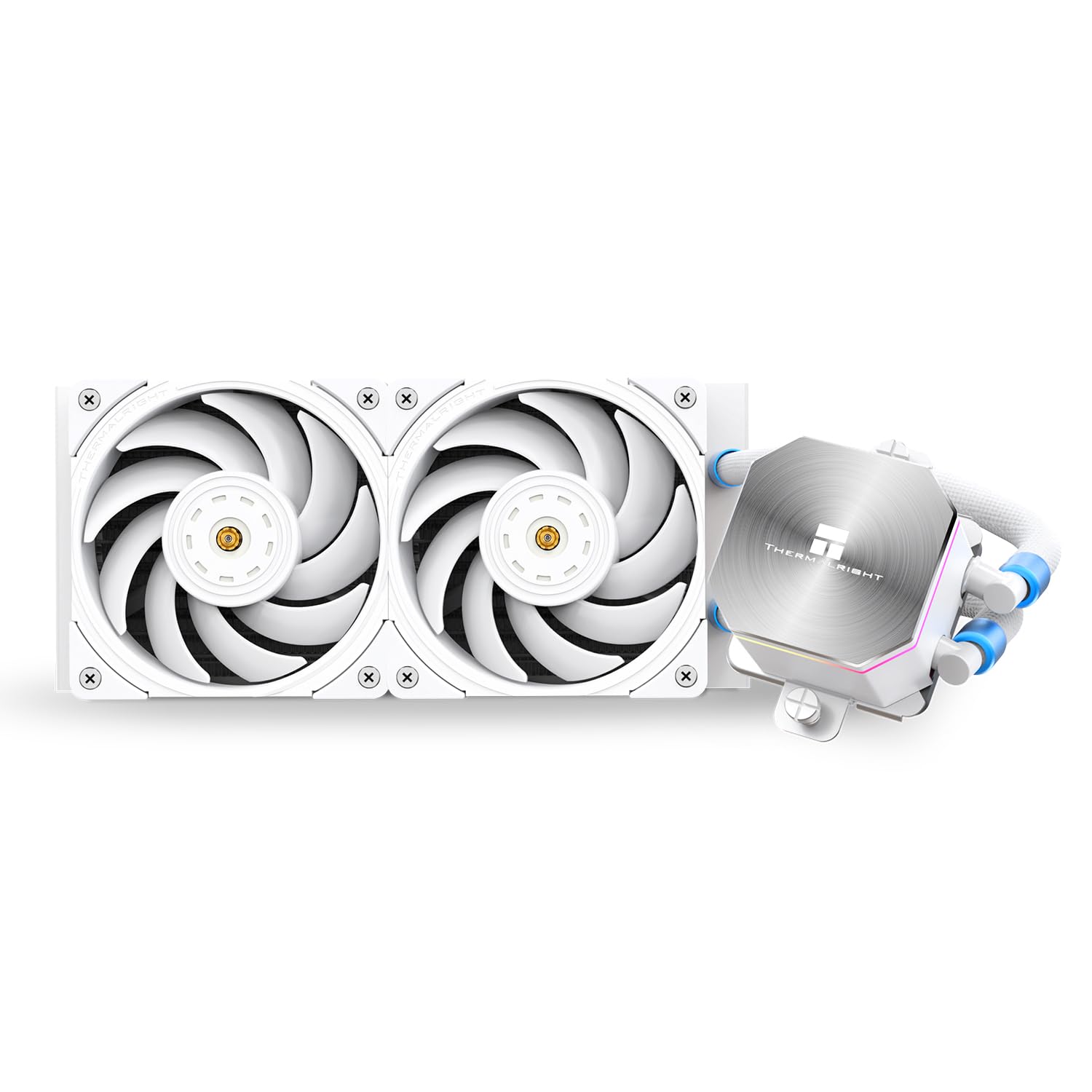 Thermalright Frozen Edge 240 White CPU Liquid Cooler,Efficient PWM Controlled Pump 3300RPM,12CM PWM Fan,Water Cooling Computer Parts,for AMD AM4/AM5,Intel 1150/1151/1200/2011/1700,Computer AIO Cooler