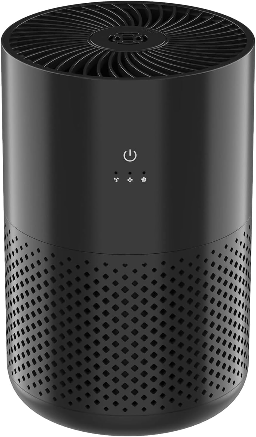 HEPA Filter Air Purifiers For Home Large Bedroom-20db Quiet Air Purifier For Allergies, Smoke, Pet Dander, Odor, Dust, Pollen, Up To 1100 Sqft, True HEPA Air Purifiers For Home Office (BLACK)