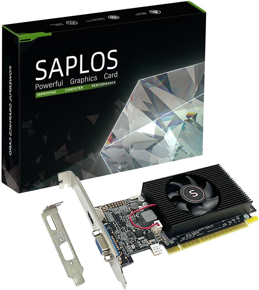 Geforce GT 610 2GB Video Card, Computer Graphics Card for PC, 2GD3 64-bit, HDMI VGA, Low Profile, PCI Express x16, DirectX 11