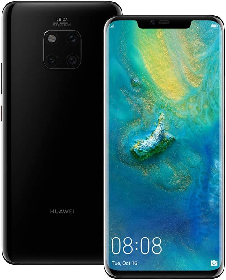 Huawei Mate 20 Pro (LYA-L29) 6GB / 128GB 6.39-inches LTE Dual SIM Factory Unlocked – International Stock No Warranty (Black)