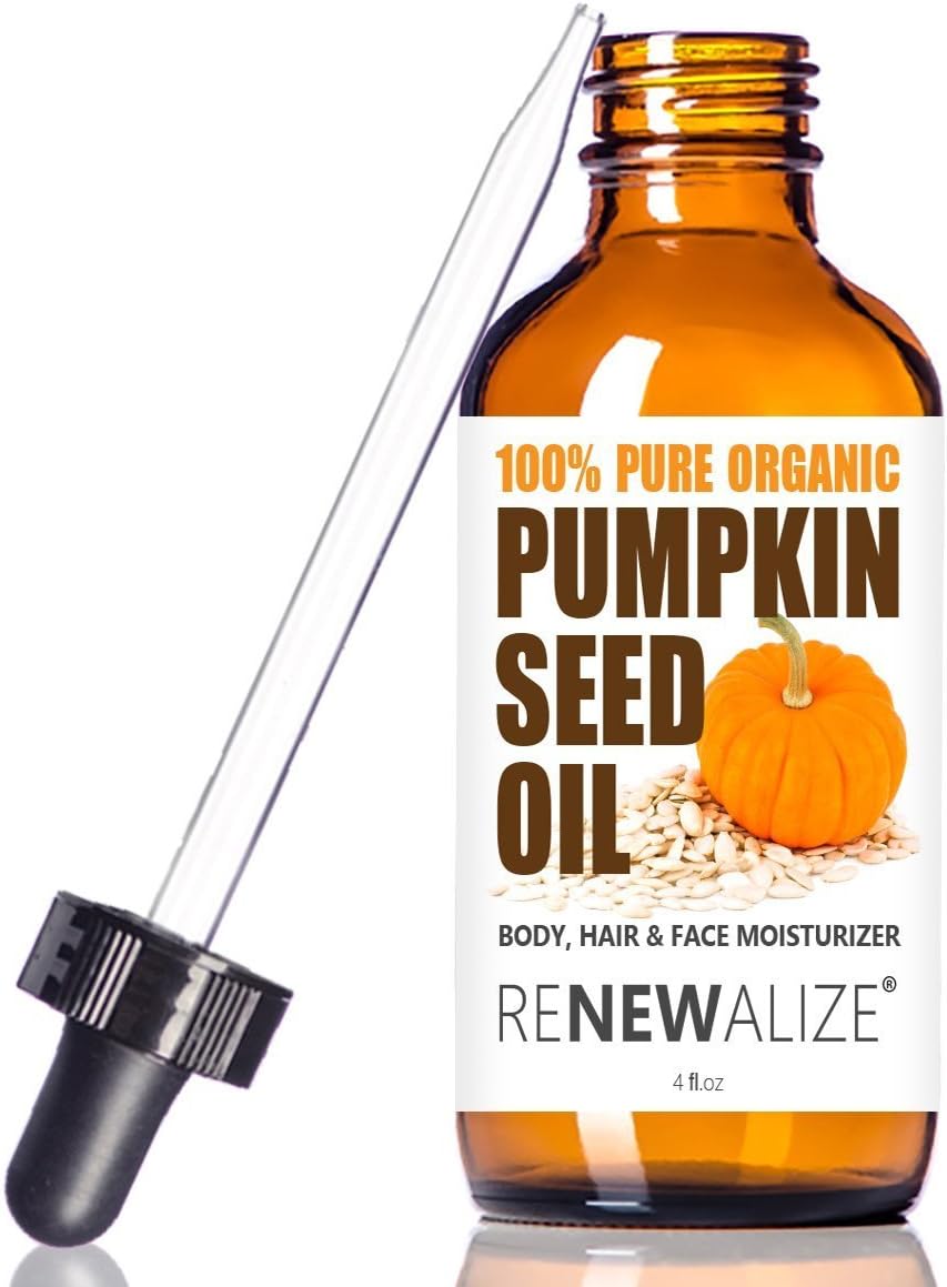 ORGANIC PUMPKIN SEED OIL NATURAL FACE MOISTURIZER – Unrefined, Cold Pressed facial oils anti aging treatment for men and women | For Normal Combination and Mature Skin Types