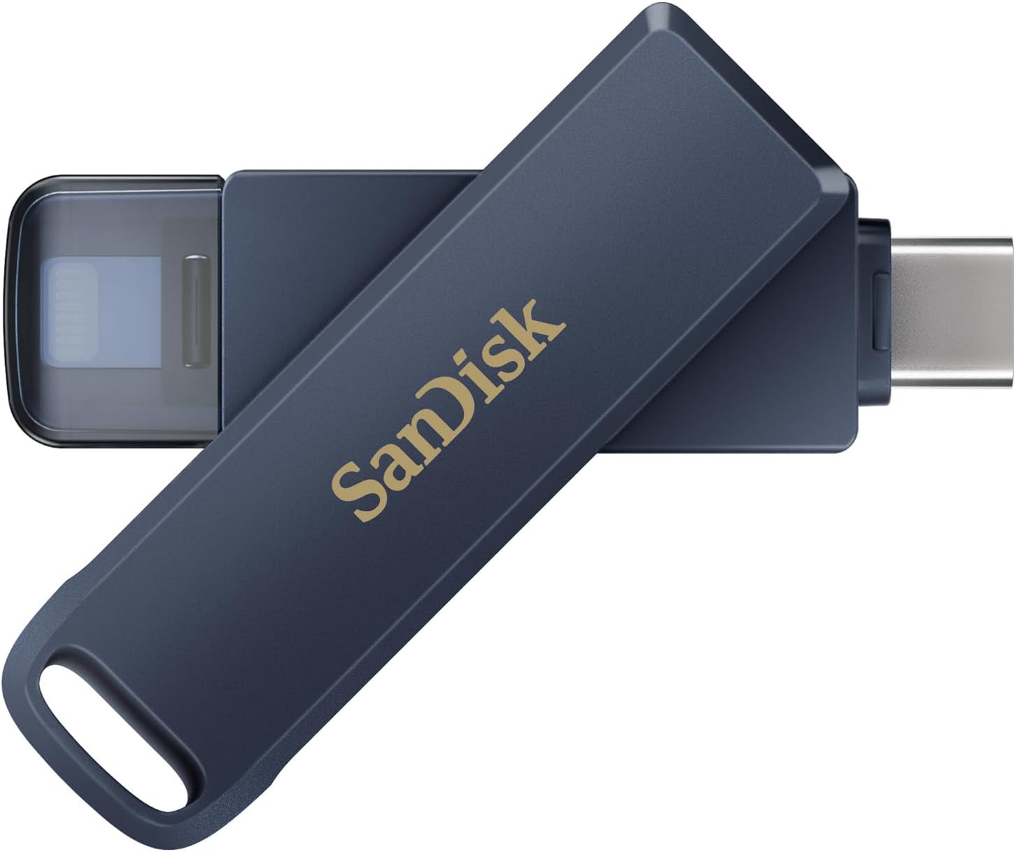 SanDisk 128GB Phone Drive for iPhone – The 2-in-1 USB for iPhone,iPad, and Computer – Flash Drive with Lightning and USB Type-C Connectors, Metallic Sky – SDIXD0N-128G-GN6NE