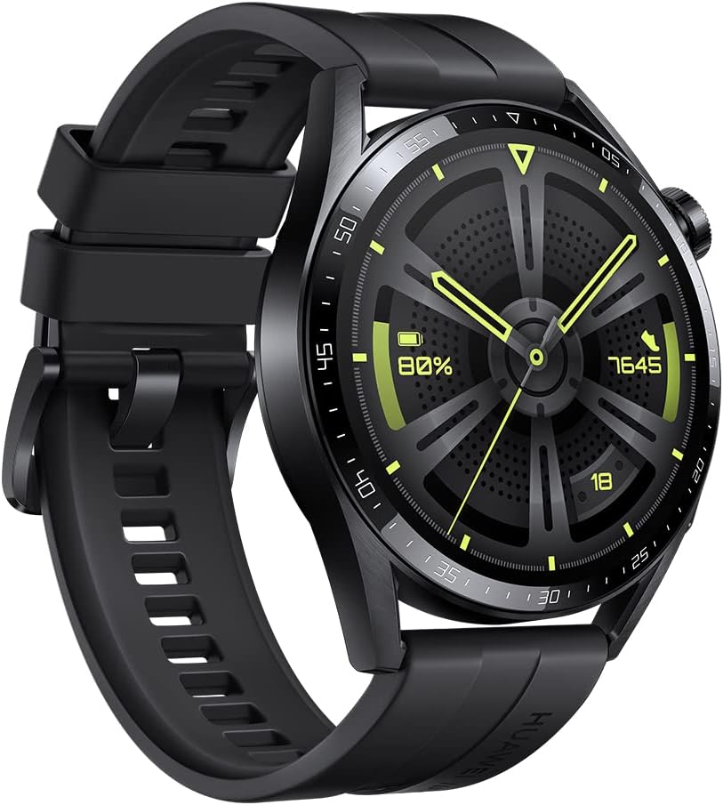 HUAWEI Watch GT 3 (46mm) GPS + Bluetooth Smartwatch (Black) – International Version