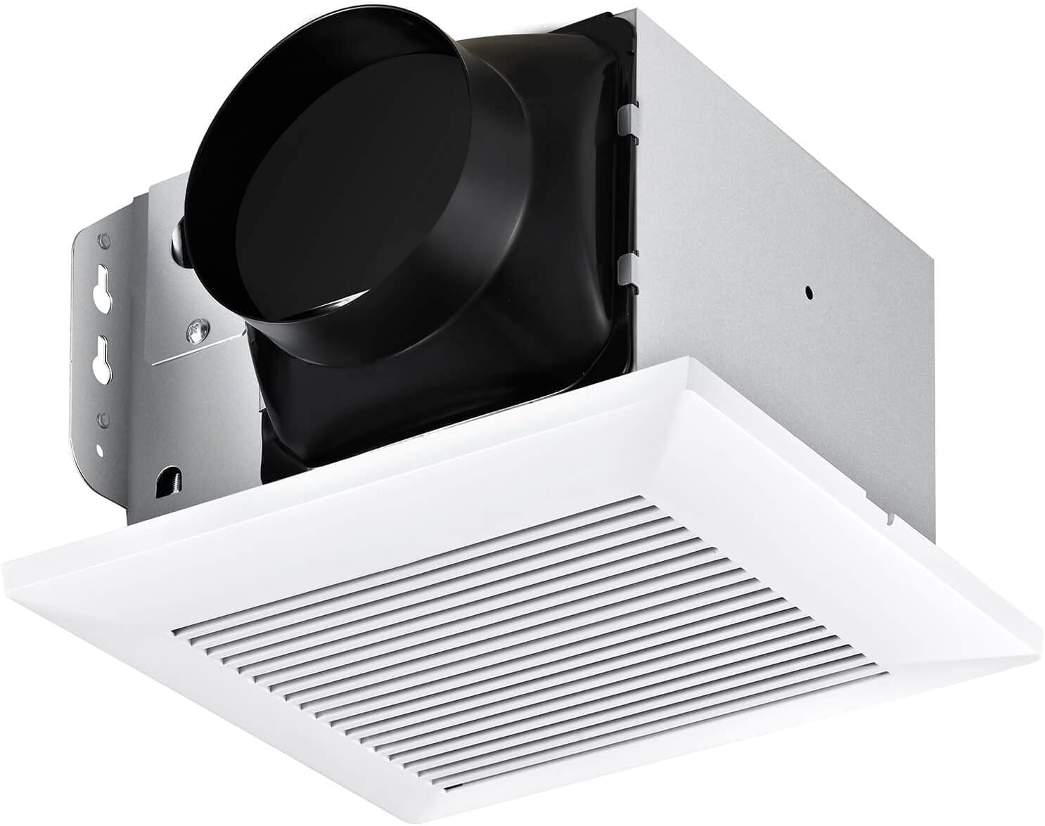 Bathroom Fan 110 CFM Very Quiet with Matel Housing, Ceiling Mount Exhaust Ventilation Fan Large Air-flow Capacity, Energy-Saving Household Bath Vent Fan, White Plastic Grille