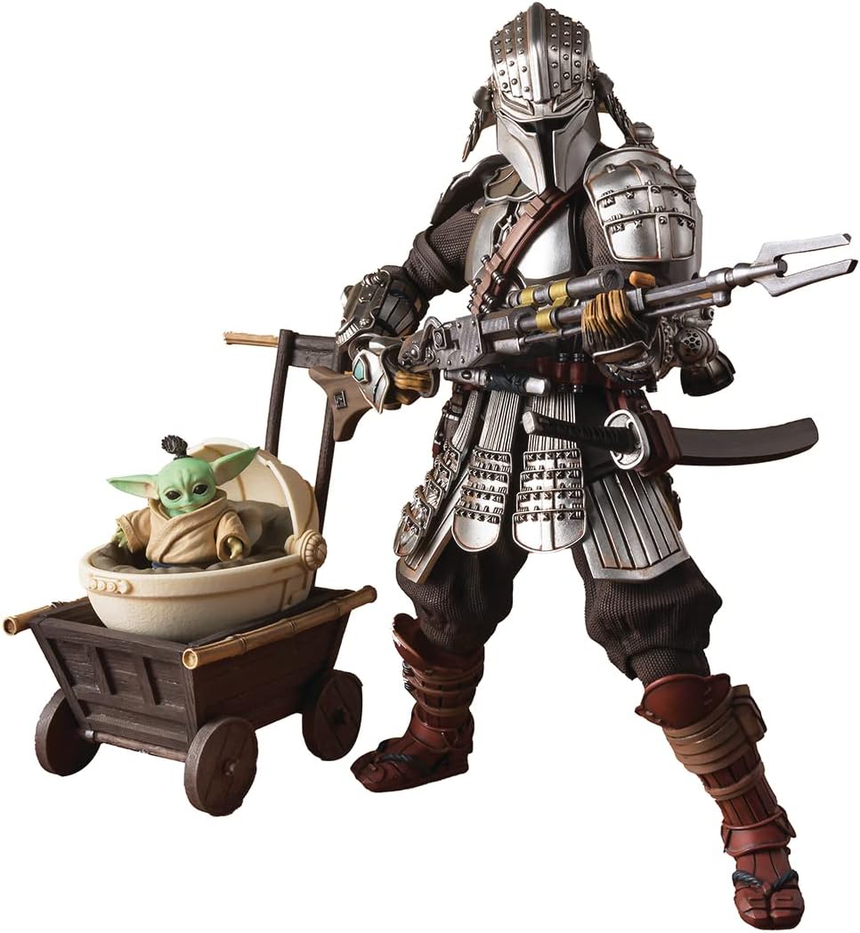 TAMASHII NATIONS – Star Wars: The Mandalorian – Ronin Mandalorian & Grougu (Beskar Armor), Bandai Spirits MEISHO Movie Realization Action Figure