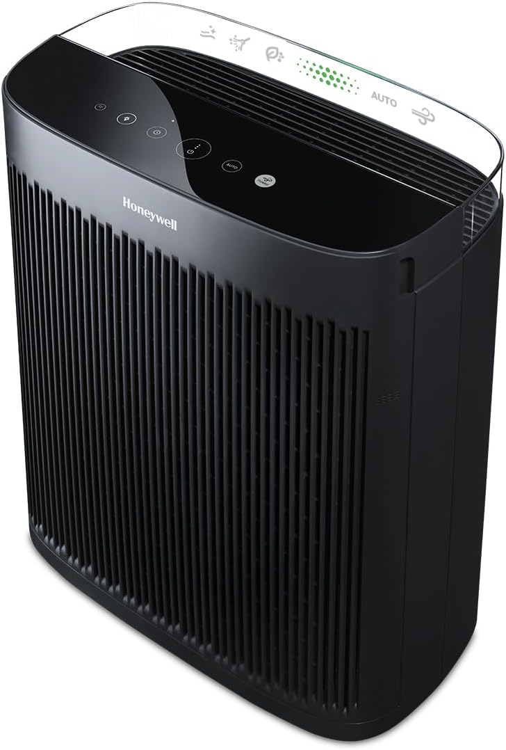 Honeywell InSight HEPA Air Purifier with Air Quality Indicator and Auto Mode, Large Rooms, Bedrooms, Home (360 sq ft), Black – Reduces Airborne Allergens, Smoke, Dust, Pollen, Pet Dander, HPA5200B