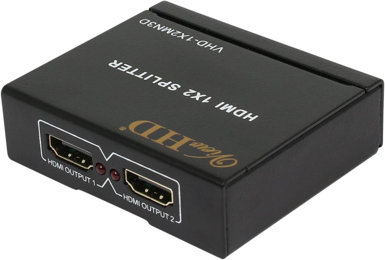 ViewHD 2 Port 1×2 Powered HDMI 1 in 2 Out Mini Splitter for 1080P & 3D | Model: VHD-1X2MN3D