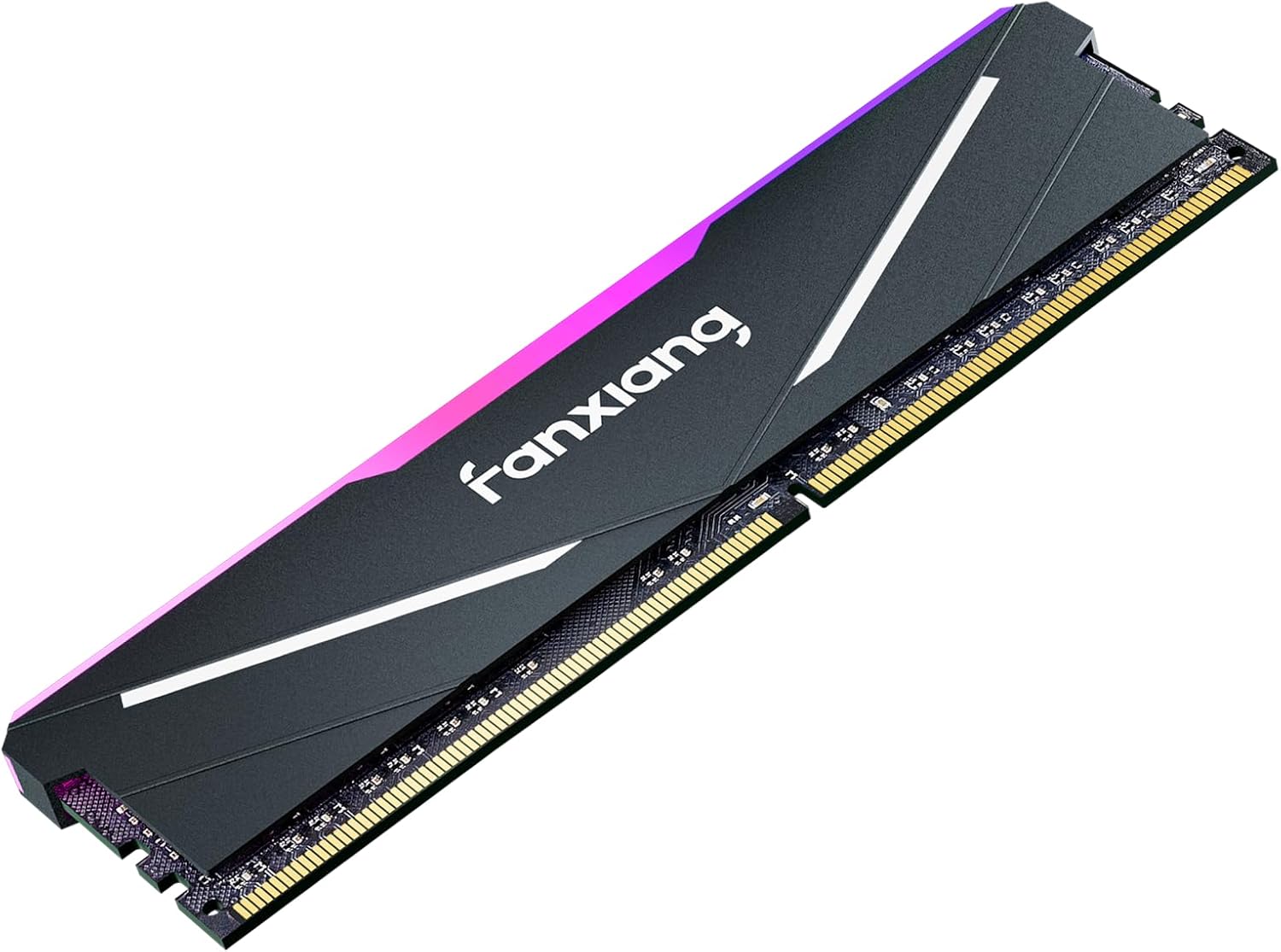 fanxiang DDR4 RAM, 16GB (1x16GB) RGB RAM DDR4 3600MHz CL18 V1.35, Desktop Gaming Machine Overclocking Computer Memory, Intel XMP 2.0 & AMD Compatible – Black