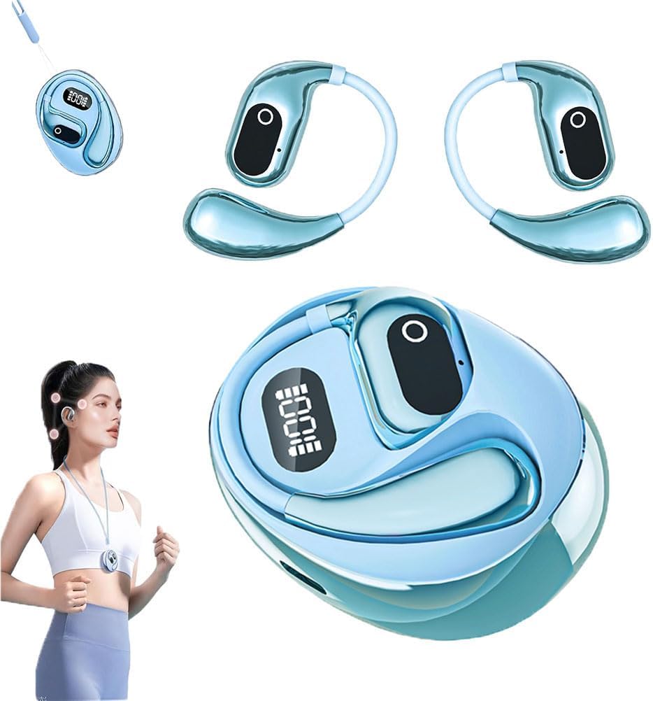 Peachloft,Peachloft Translator,Multi-Language Smart Translation Bluetooth Headset,Peachloft Openair Max Ai Headphones Translator,138 Languages Wireless Earbuds for iOS & Android (Blue)