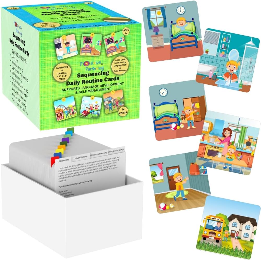 Sequence for Kids: Daily Routine Cards; Speech Therapy Material; Social Development & Sentence Building for Kids; ABA Therapy Material; Speech Therapy Game; English Language/Bilingual Learners; ESL