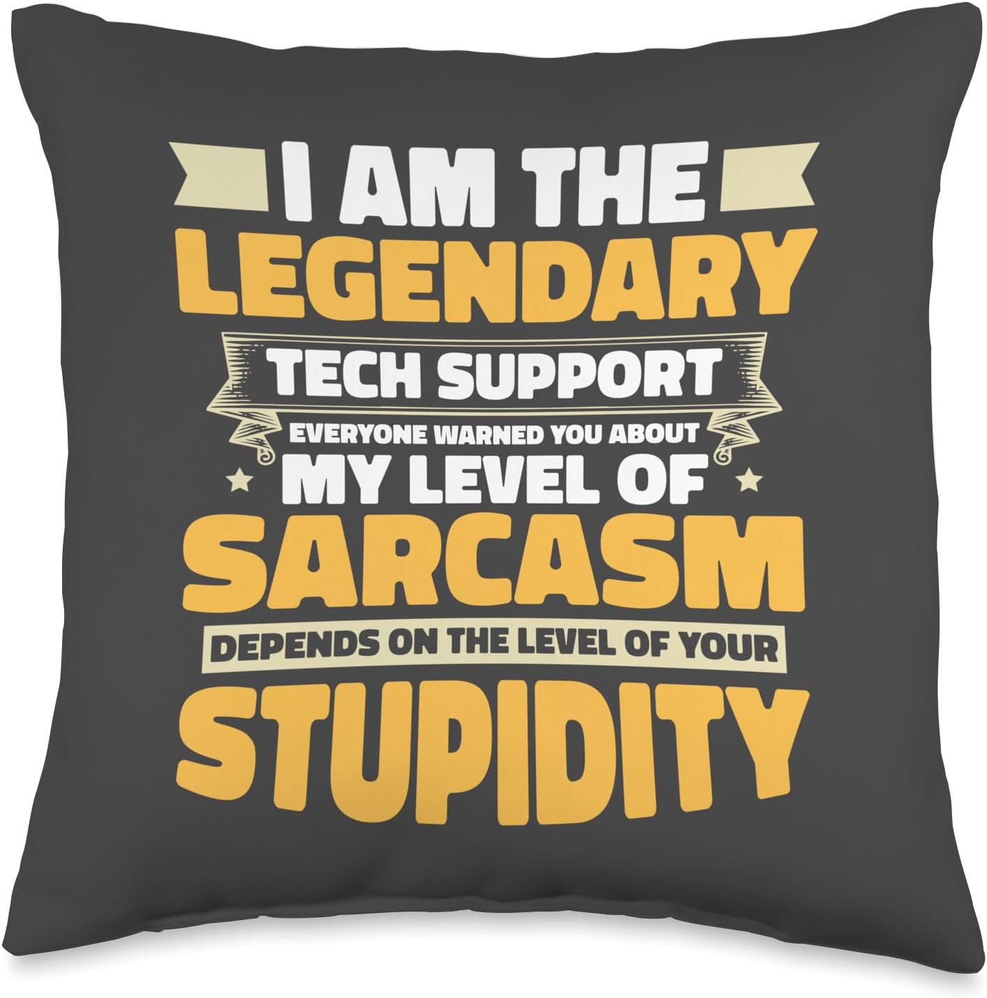 IT Support Help Desk Computer Geek Ticket Tech Guy Throw Pillow, 16×16, Multicolor