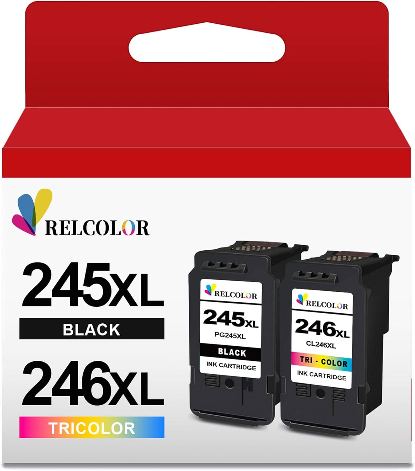 Compatible Ink Cartridge Replacement for Canon 245XL 246XL (Black Color 2 Pack) 245 246 XL PG245 CL246 MX490 MG2522 MX492 TR4520 TR4500 MG2520 TS3300 TS3322 MG2525 TR4522 TS3100 TS3122 TS3320