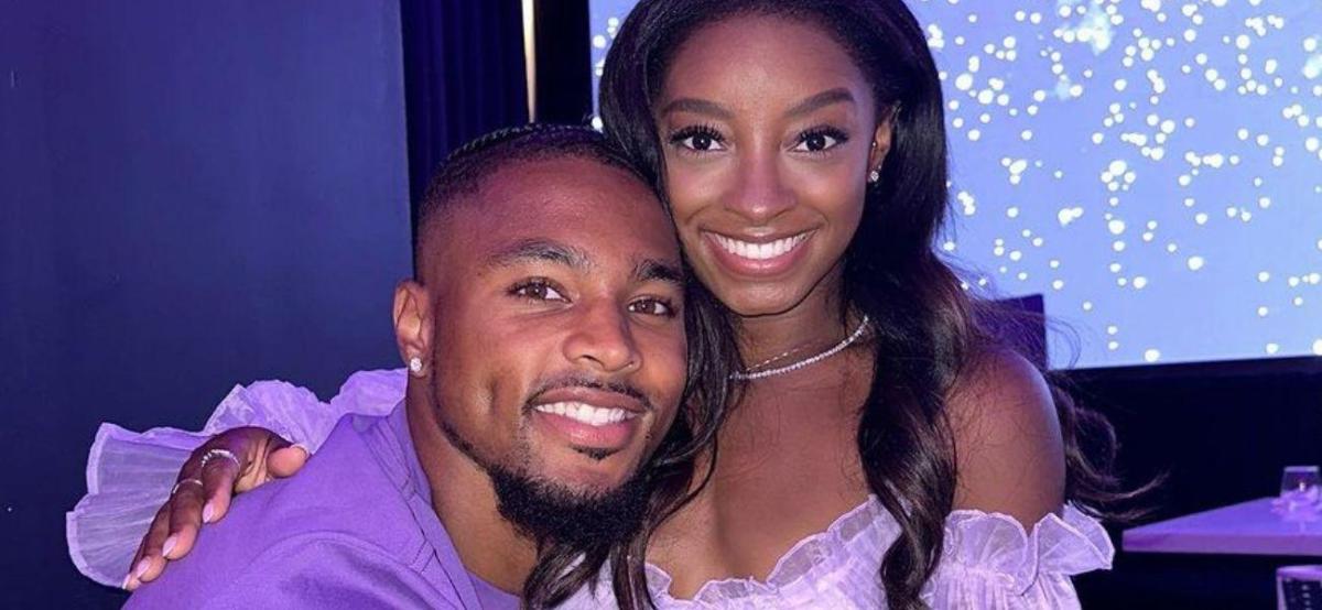 Simone Biles Dazzles In Custom Outfit To Support Husband Jonathan Owens