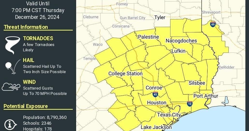 Tornado watch issued for Panola County through 7 p.m. Thursday | News