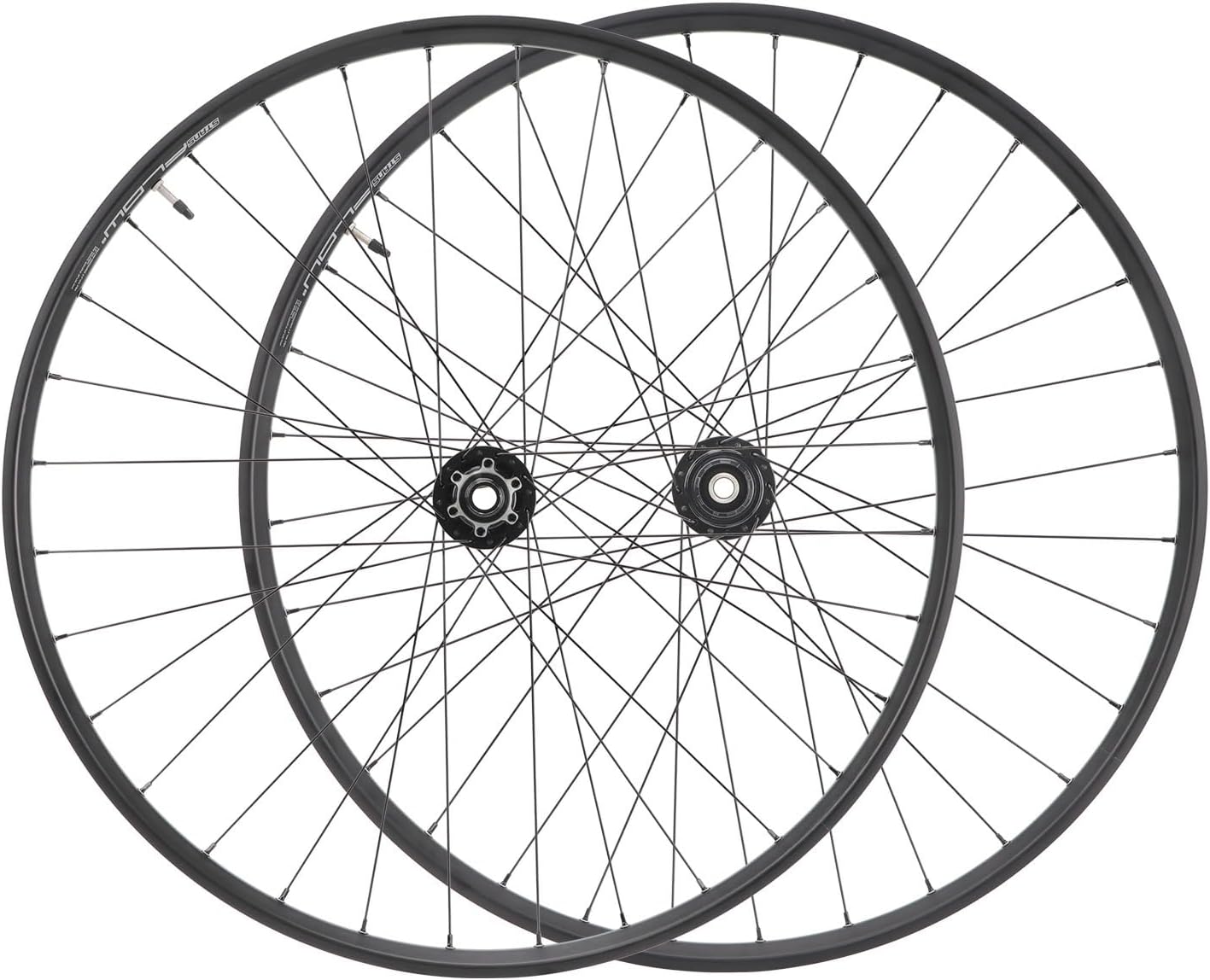 Mountain Bike Wheelset, 29″ Thru Axle Design 32 Hole Hub Aluminum Alloy Rim Wheel, Front 2 and Rear 5 Bearing QR Tubeless-Ready Wheel