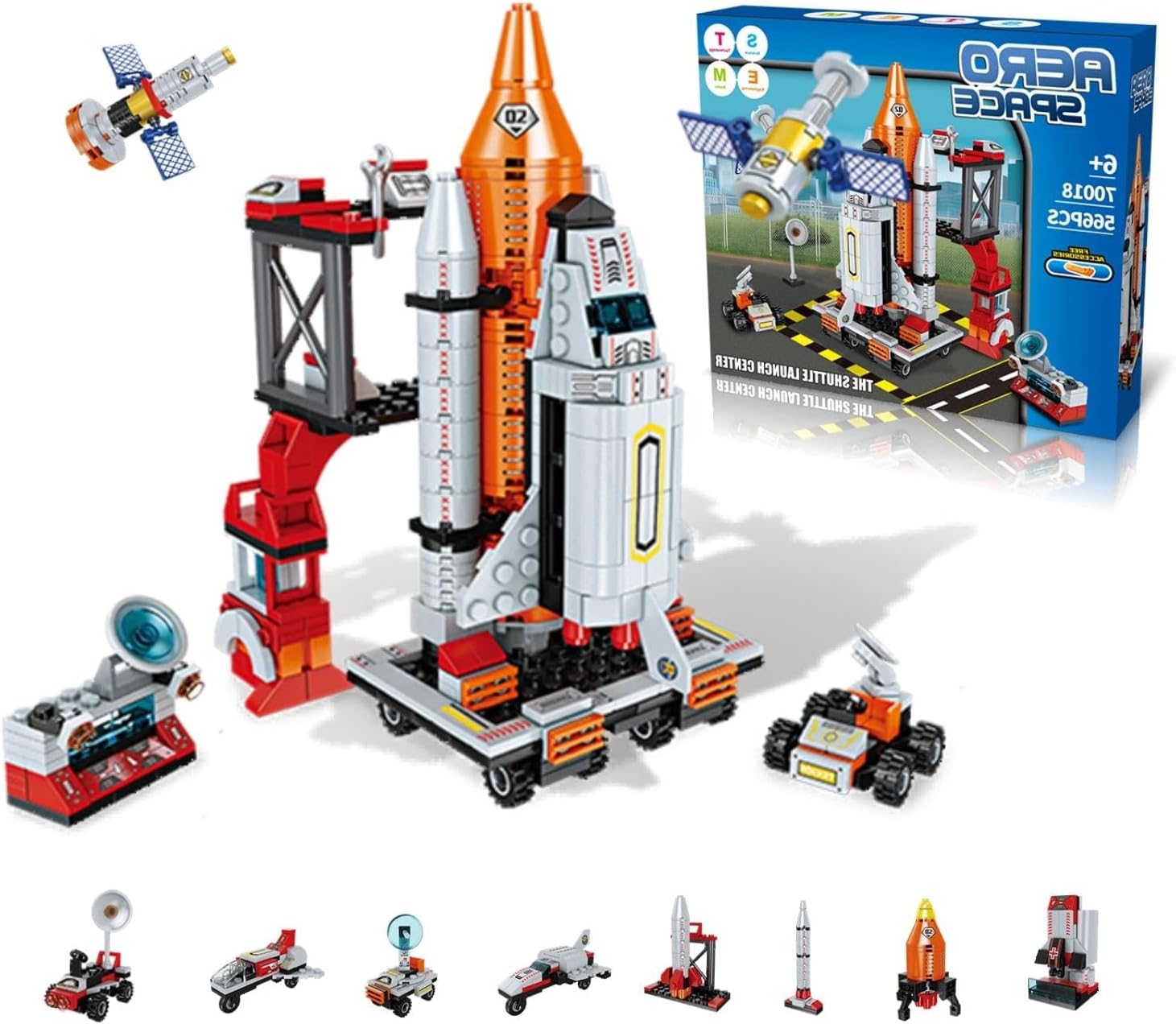 Space Exploration Shuttle Toys for 8-13 Year Old Boys, 12-in-1 STEM Project Aerospace Rocket Building Block Toy,Science Kits for Kids Age 8-14, Birthday Christmas Easter Gifts for Children Age 7-9