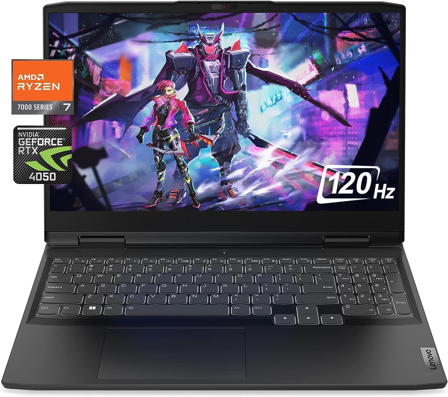 Lenovo Ideapad Gaming 3 Laptop 15.6 120Hz, AMD Ryzen 7 7735HS up to 4.75 Ghz, NVIDIA GeForce RTX 4050, 32GB DDR5 1TB SSD, Backlit KB, WiFi 6, USB-C, RJ-45, HDMI, Webcam, Windows 11 EAT Mouse Pad